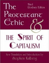 Cover of one of many editions of The Protestant Ethic and the Spirit of Capitalism.